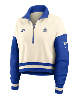 Duke Legacy Women's Nike College Cropped Oversized 1/4-Zip Crew